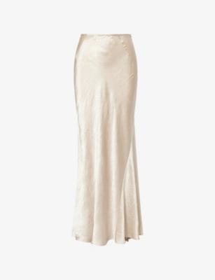 Breanna Crinkle Satin Maxi Skirt by DISSH