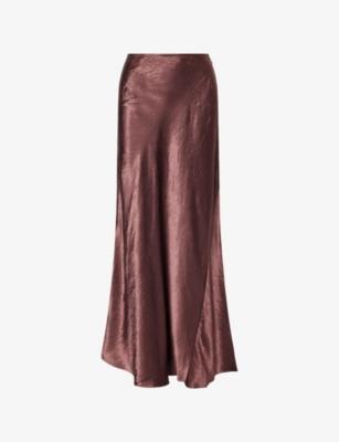 Breanna Crinkle Satin Maxi Skirt by DISSH