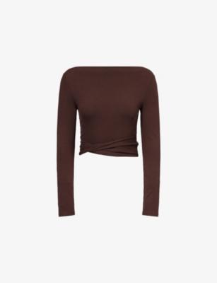 Hadley Twist Stretch-Woven Top by DISSH