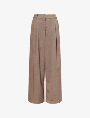 Hailey Pinstripe Woven Trousers by DISSH