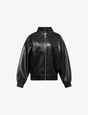 Hutton Leather Bomber Jacket by DISSH
