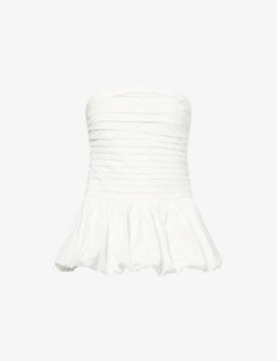 Peggy Strapless Cotton-Poplin Top by DISSH