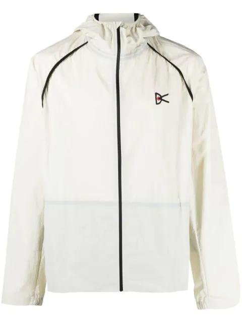 logo-embroidered hoodied jacket by DISTRICT VISION
