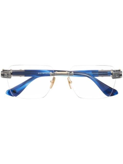 rimless square-frame glasses by DITA
