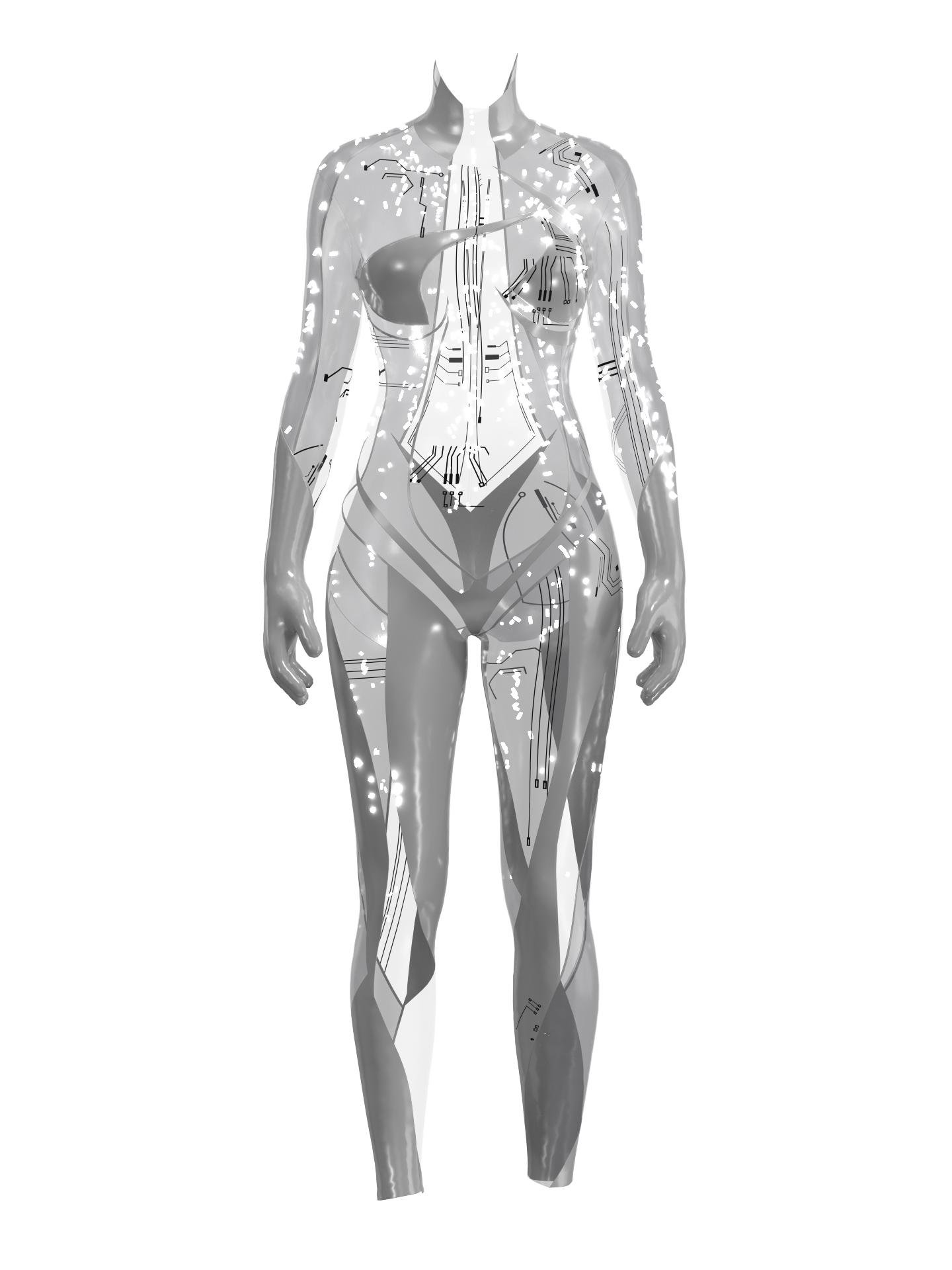 Leeloo Jumpsuit Silver by DIVERGE