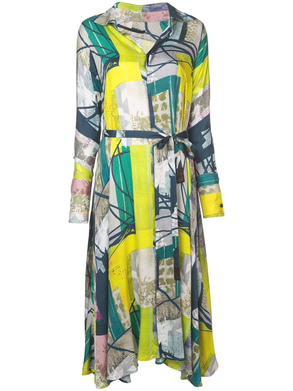 abstract print shirt dress by DIVKA