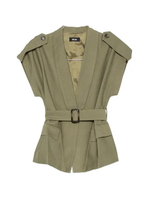 belted cap-sleeve jacket by DIXIE