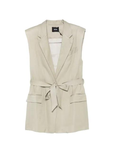 belted sleeveless suit by DIXIE