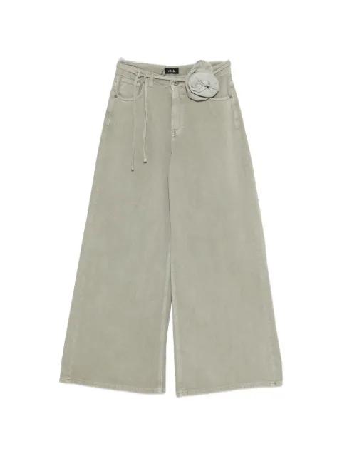 flower-detail cotton jeans by DIXIE