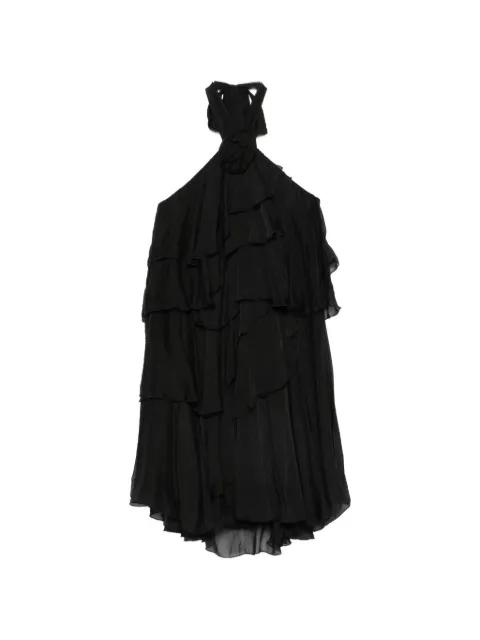 ruffled halterneck dress by DIXIE