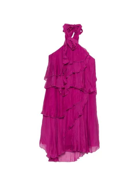 ruffled halterneck dress by DIXIE