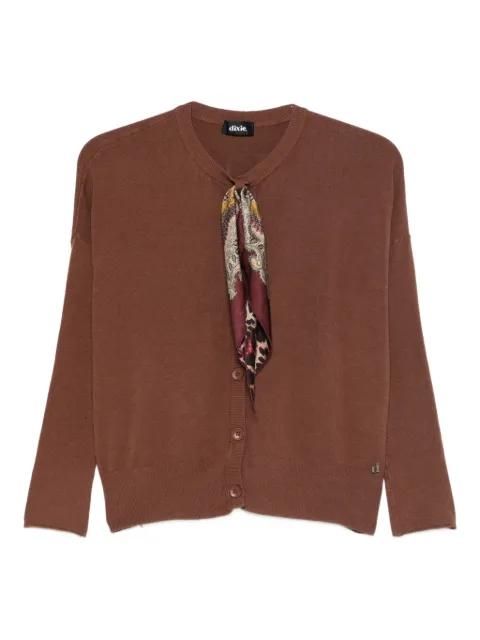 scarf-detail knitwear by DIXIE