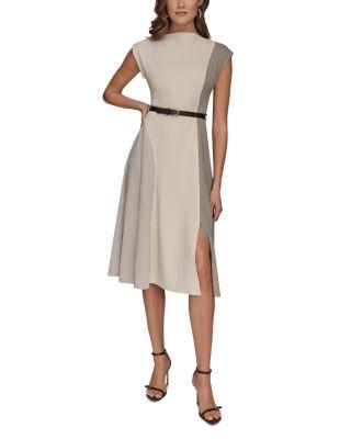 Color Block A Line Dress by DKNY
