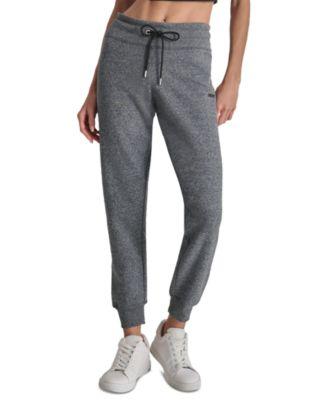 DKNY Women's Embroidered Logo Cuff Fleece Jogger Sweatpants by DKNY DKNY Women's Embroidered Logo Cuff Fleece Jogger Sweatpants by DKNY