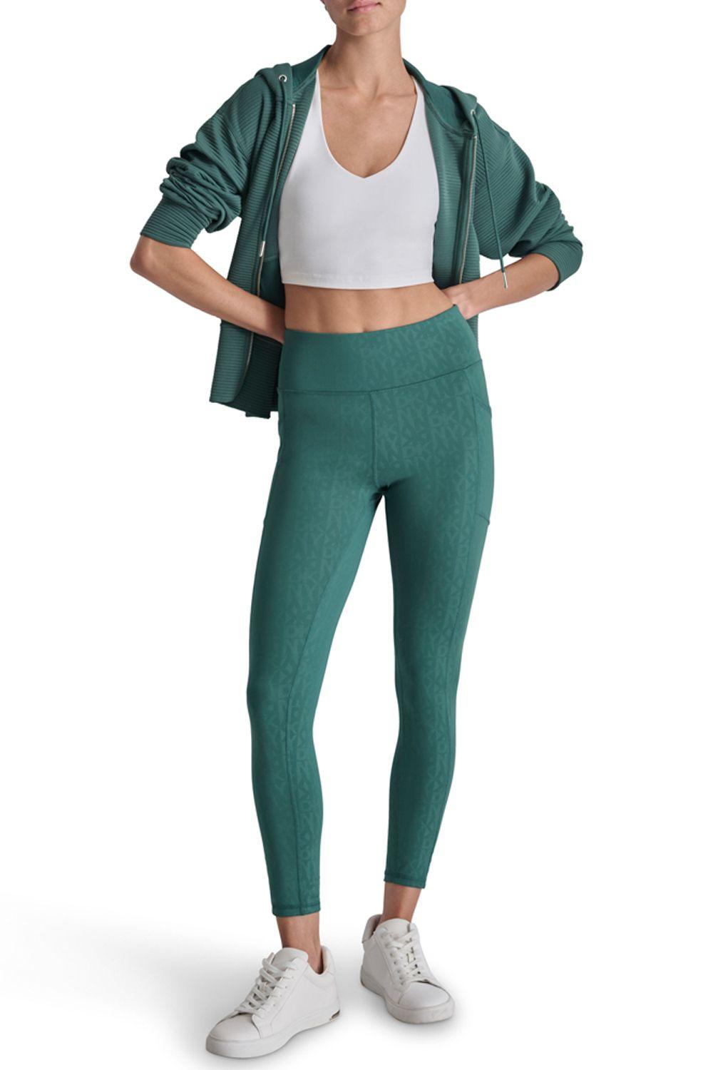 High Waist 7/8 Tight Legging Spruce Green by DKNY