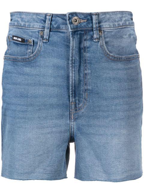 Kent high-rise denim shorts by DKNY