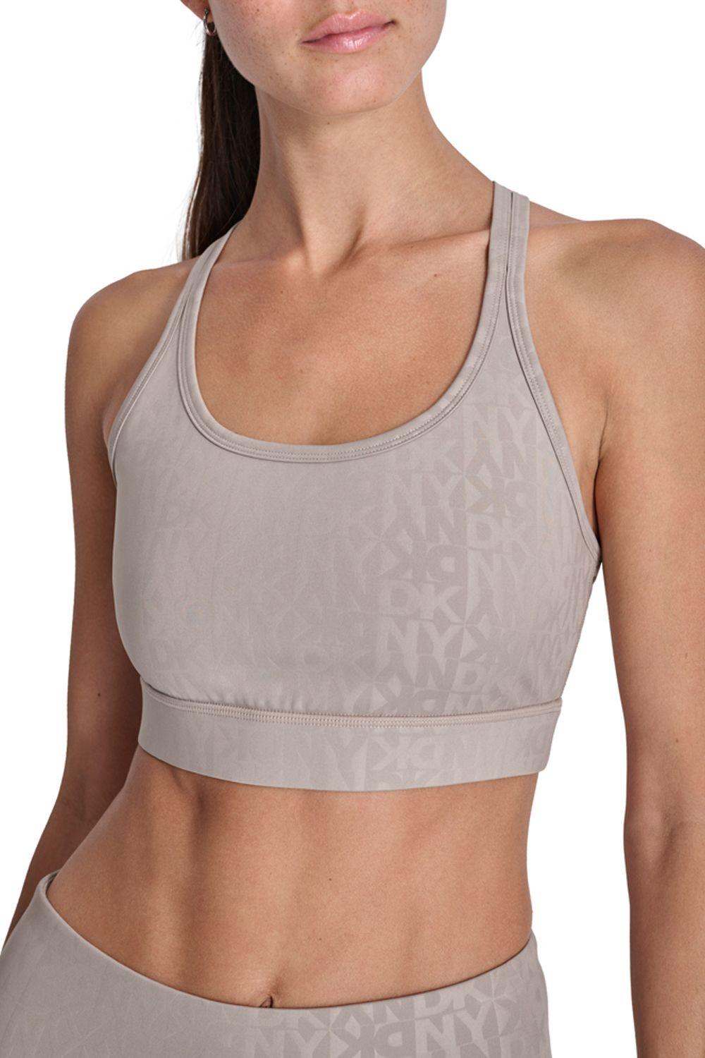 Logo Keyhole Bra Driftwood by DKNY