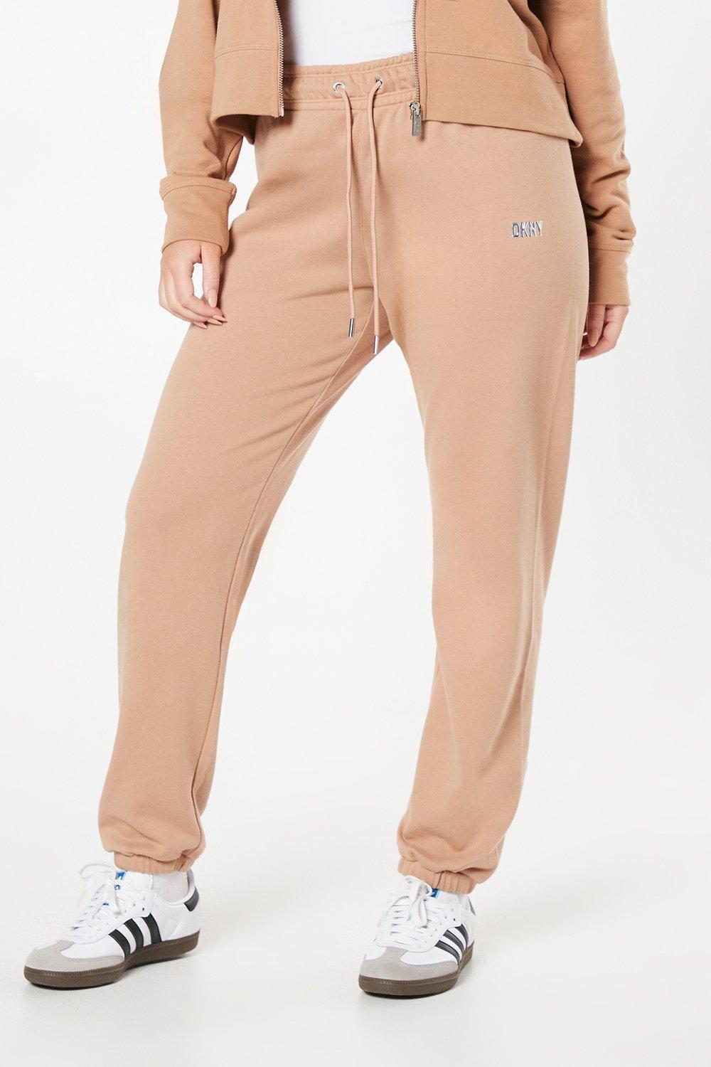 Metallic Bubble Logo Everyday Sweatpant Tan by DKNY Metallic Bubble Logo Everyday Sweatpant Tan by DKNY