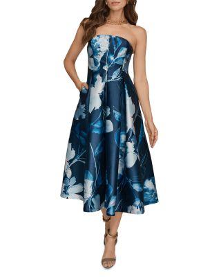 Strapless Midi Dress by DKNY