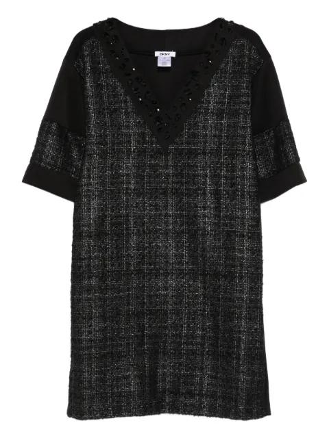 V-neck panelled mini dress by DKNY