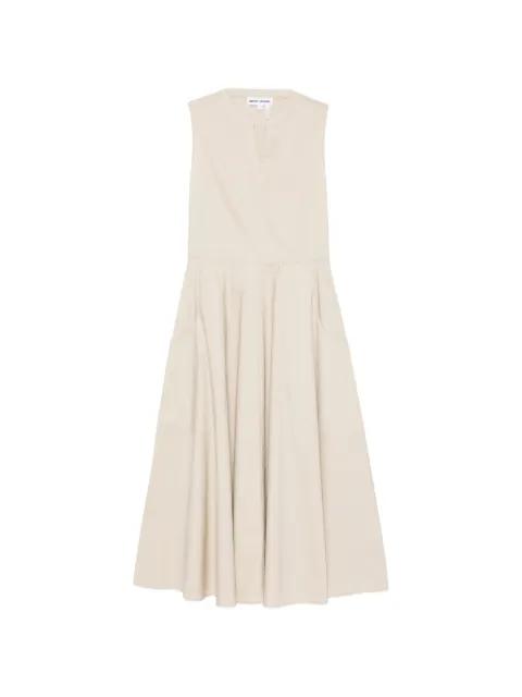 V-neck pockets midi dress by DKNY