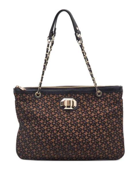 monogram-jacquard shoulder bag by DKNY VINTAGE