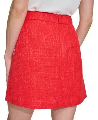 Women's Faux-Button-Front Tweed Mini Skirt by DKNY