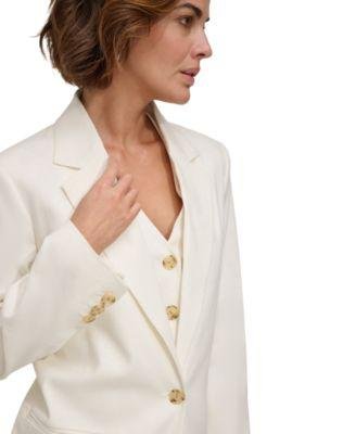 Women's Single-Button Long-Sleeve Blazer by DKNY