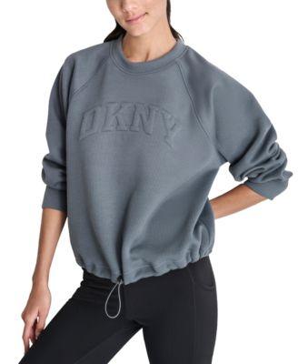 Women's Varsity Puffed Logo Drawcord Sweatshirt by DKNY