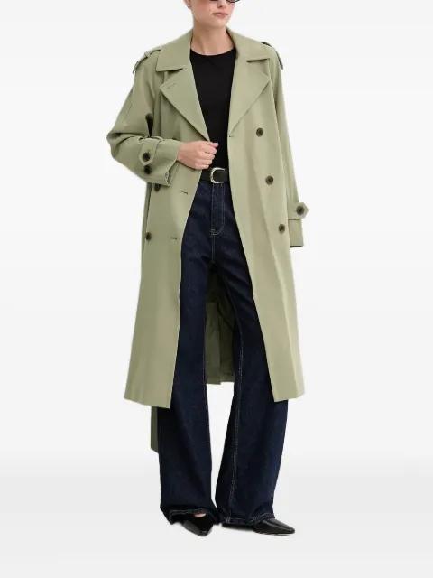 belted double-breasted trench coat by DKNY