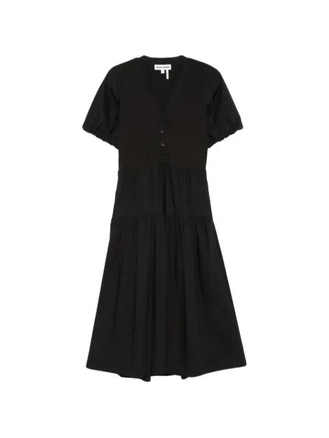 button tiered midi dress by DKNY