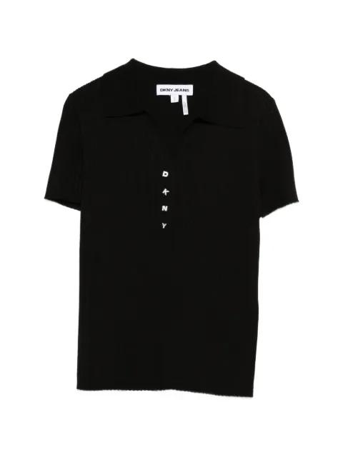 buttoned knitted top by DKNY