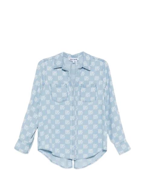 buttonned-front print shirt by DKNY