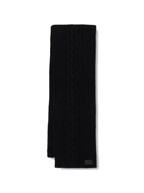 cable-knit ribbed scarf by DKNY