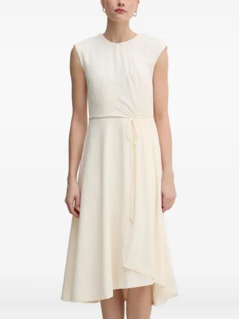 cap-sleeve cinched dress by DKNY