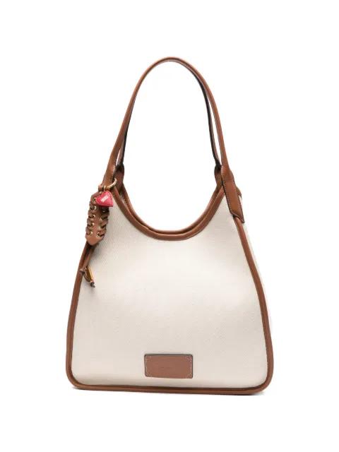 contrast-trim logo-patch tote bag by DKNY