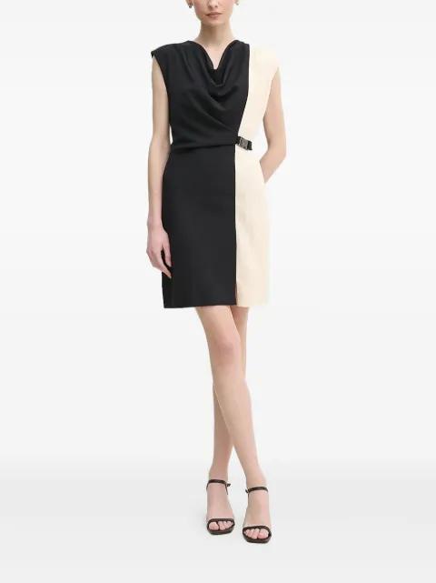 cowl-neck buckled dress by DKNY