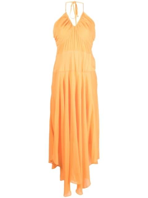 crinkle rayon maxi dress by DKNY