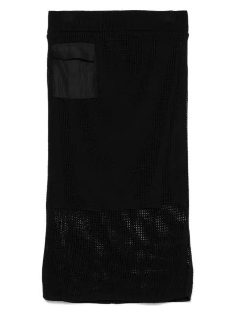 crochet-knit midi skirt by DKNY