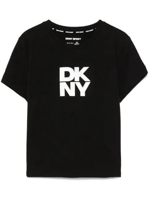 foil-logo cropped T-shirt by DKNY