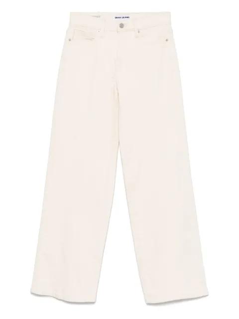 high-waisted wide jeans by DKNY