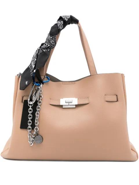 large Bryar chain-accented tote bag by DKNY