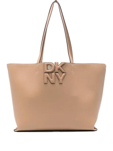 large logo-plaque tote bag by DKNY