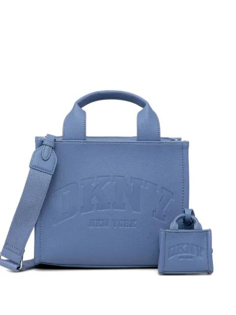 logo-embossed charm tote bag by DKNY