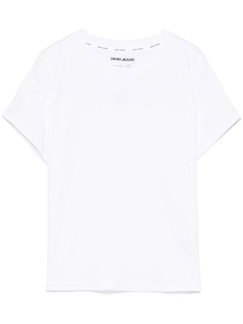 logo-embroidered T-shirt by DKNY