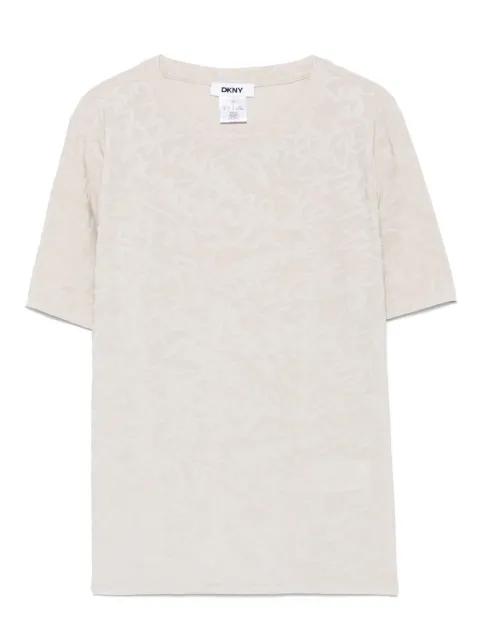 logo-jacquard T-shirt by DKNY