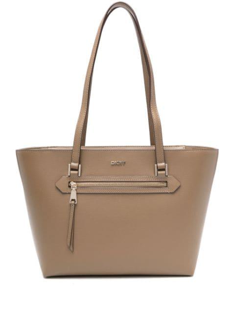 logo-lettering tote bag by DKNY