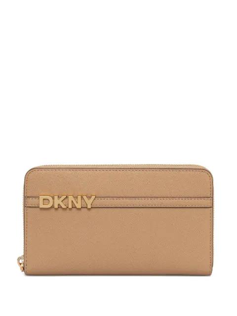 logo-lettering zip-around wallet by DKNY