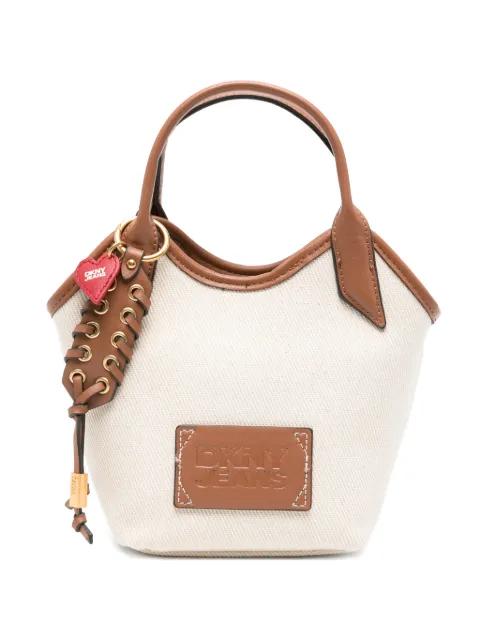 logo-patch tote bag by DKNY