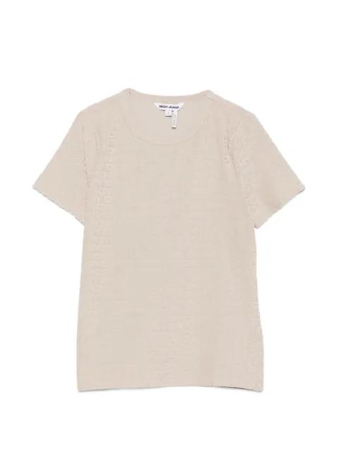 logo-patterned T-shirt by DKNY